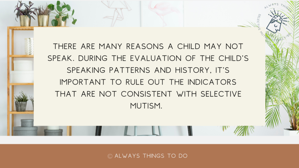 image about children's behavior with selective mutism