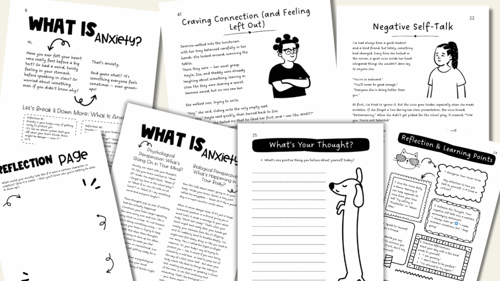 anxiety journal for teens and pre teens